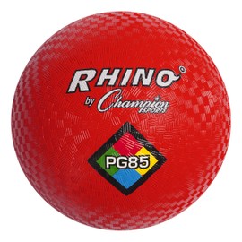 Champion Sports Rhino Playground Balls 8.5" D - Two Ply, Nylon Wound, Red (Set of 1 Ball)