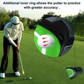 Shu-Ran Putting Machine with Ball Return, Golf Putting Cup Golf Training Aid for Indoor & Outdoor Garden Backyard Use