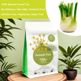 Samcci - Fennel Tea,4g×40 Teabags,100% Natural & Pure Fennel Seeds Herbal Tea - Non-GMO - Caffeine-free - Helps Improve Digestion & Immune System