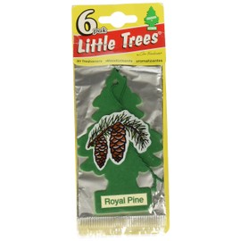LITTLE TREES Car Air Freshener | Hanging Paper Tree for Home or Car | Royal Pine | 6 Pack