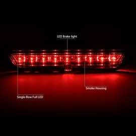 Full LED Smoked Housing 3rd Third Tail Brake Light Parking Stop Lamp Compatible with Scion tC AT20 11-16