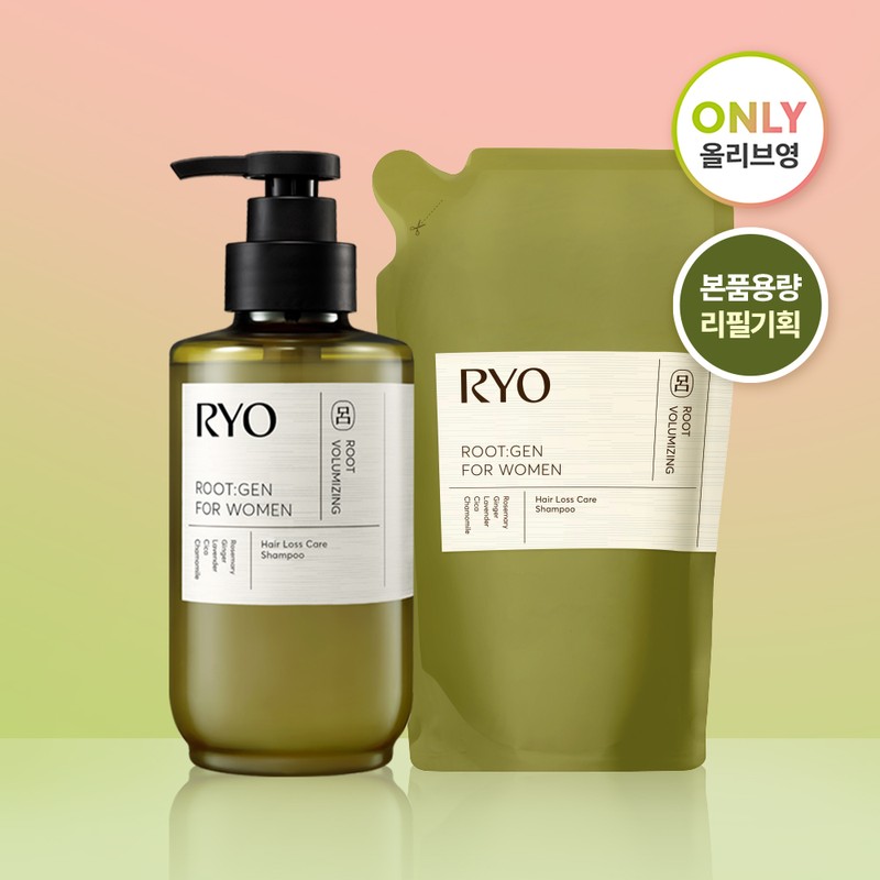 Ryo Root:Gen For Women Hair Loss Care Shampoo 353ml Double