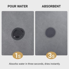 Bath Mat Rug, Rubber Non-Slip Quick Dry Absorbent Thin Bathroom Rugs Fit Under Door Bathroom Floor Mats-Shower Rug for in Front of Bathtub, Sink, Shower Room(Black,24"x48")