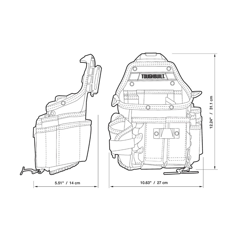 TOUGHBUILT TOU-CT-114 TB-CT-114 Journeyman Electrician's Pouch/Strap