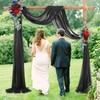 Wedding Arch Draping Fabric Black Backdrop Curtain Drape Easy to