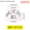 Ctyjia 20 PCS M6 Countersunk Washer, Stainless Steel Washers, Solid