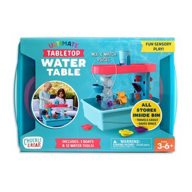 Chuckle & Roar - Tabletop Water Table - Outdoor Fun for Preschoolers - Toys and Splash Tools Included - Ages 3 and Up