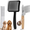 Large 3 in 1 Long Pin Dog Slicker Grooming Brush