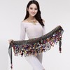 Baisdan Belly Dance Belt Belly Dance Skirt with Glitter Sequins