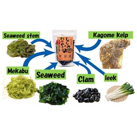 Miyazaki Low calorie!! Instant soup base (clam,Kelp,Seaweed,Leek,Kagome kelp,Seaweed stem,Mekabu) 2.6 oz Just pour hot water to complete… (Clam)