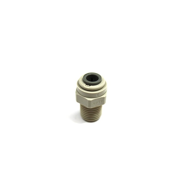 John Guest 1/4" NPTF to Pushfit Straight Adaptor - Acetal