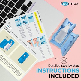 Peermax Drop Direct Eye Drop Dispenser – Eye drop guide aid for seniors and elderly, Assist device for all ages, Easy to use eye dropper helper, Works with most eye drop bottles, instructions included