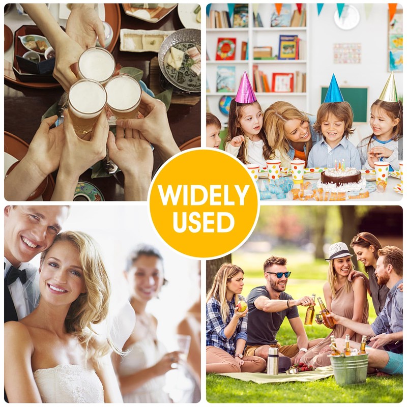 Iceten 100 1.5oz Small Plastic Cups, Reusable Clear Durable Plastic