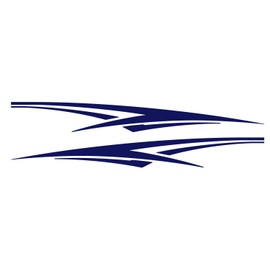 2 RV Trailer Truck Boat Accent Stripe Decals Graphics Color Choice- MGB182 (Dark Blue)