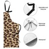 TUFOSERY Leopard Print Apron Bib with Adjustable Neck Waterproof Kitchen