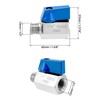 QWORK 1/4" Mini Ball Valve 316 Stainless Steel, Female x