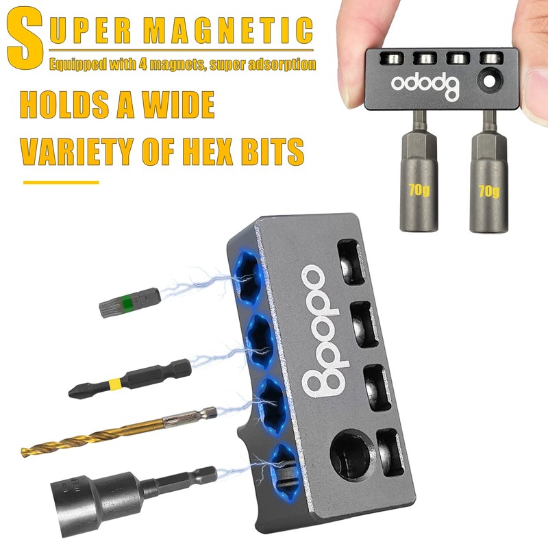 Aluminum 1/4-Inch Hex Bits Holders Fit for Dewalt Wrox Cordless