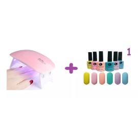 KFMX Sun Mini Lampara Uñas + 1 Esmalte Semipermanente Gel