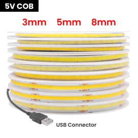 Toolzia Flexible COB LED Strip Light, High Brightness