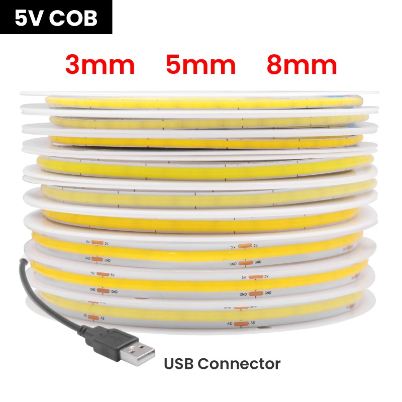 Toolzia Flexible COB LED Strip Light, High Brightness