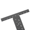 Multifunction Woodworking Ruler Aluminum Alloy T Shaped Black Measuring Marking