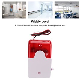 Mini Flash Siren, Red Flashing Siren, Wired Alarm Flash Light Horn, Electric Safety Siren, Built-in LED ABS Plastic Fireproof Material (220V)