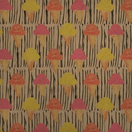GRAPHICS & MORE Ice Cream Cones Yum Premium Kraft Roll Gift Wrap Wrapping Paper