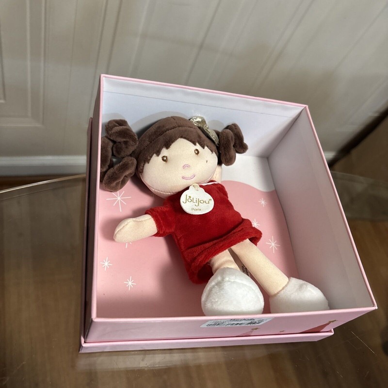 JoLiJou Paris Plush Doll Gold Shoes - In Gift Box