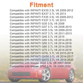 VANJING Engine Oil Pan with Drain Plug Compatible with Infiniti EX35 EX37 FX35 FX37 G35 G37 M35 M37 Q40 Q50 Q60 Q70 Q70L QX50 Nissan 350Z 370Z 3.5L 3.7L 2007-2020 Replacement for 11110-JK20C 264-566