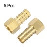 sourcing map Brass Barbed Fitting 3/8" NPT Female to 1/2"