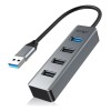 Jeswo Portátil 4 Puertos Hub Usb 3.0 5gbps Para Pc