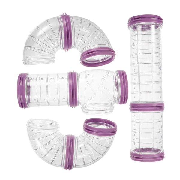 Generic DIY Hamster Cage Tube Thickened Purple External Tunnel Connectors