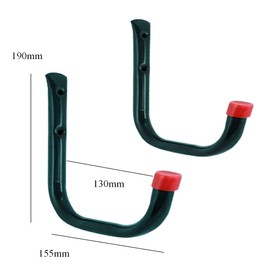 2 x Heavy Duty Storage Hooks Wall Mounted, Ladder Garage Shed Bikes Tools Garden