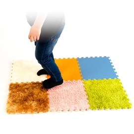 MagicMeadow Textured Play Mat | Puzzle Mat for Kids | Educational Special Needs Resource Enriching Play & Exploration | Autism-Friendly Interactive Toy for Sensory Stimulation | Pack of 6