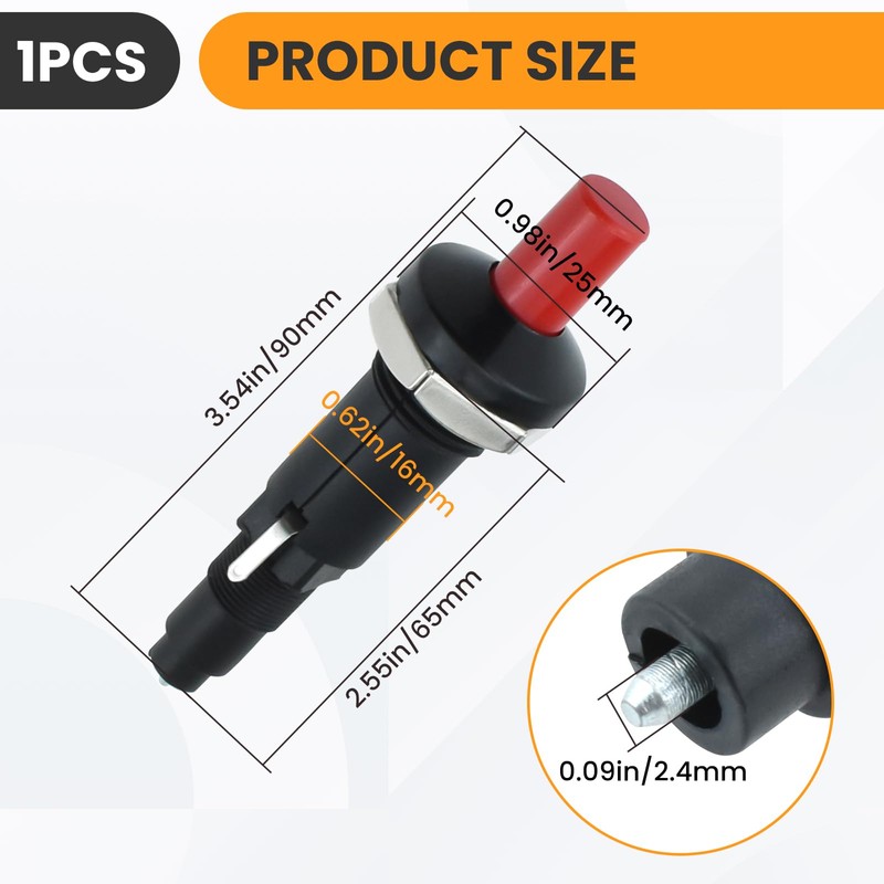 DALQUIS Push Botton Piezo Igniter, Two Outlet Plug Push Button
