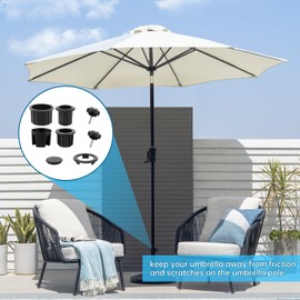 TTMIXKI 8 Pcs Umbrella Stand Parts, Universal Patio Umbrella Replacement Parts, 1.3''1.5''1.9'' Umbrella Parasol Base Stand Hole Ring Plug