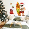 Yovkky Hawaii Christmas Santa Claus Wall Decals Stickers, Hawaiian Xmas