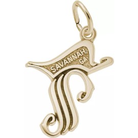 Rembrandt Gold-Plated Sterling Silver Savannah Georgia Symbol Charm by Rembrandt