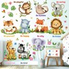 DECOWALL DS12-8074 Jungle Animal Wall Decals Removable Woodland Safari Animal