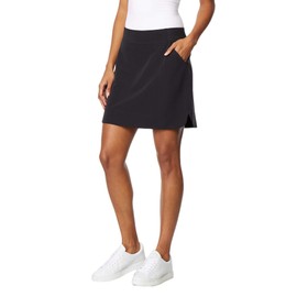 32 Degrees Women Stretch Woven Skort, Black, Size Small