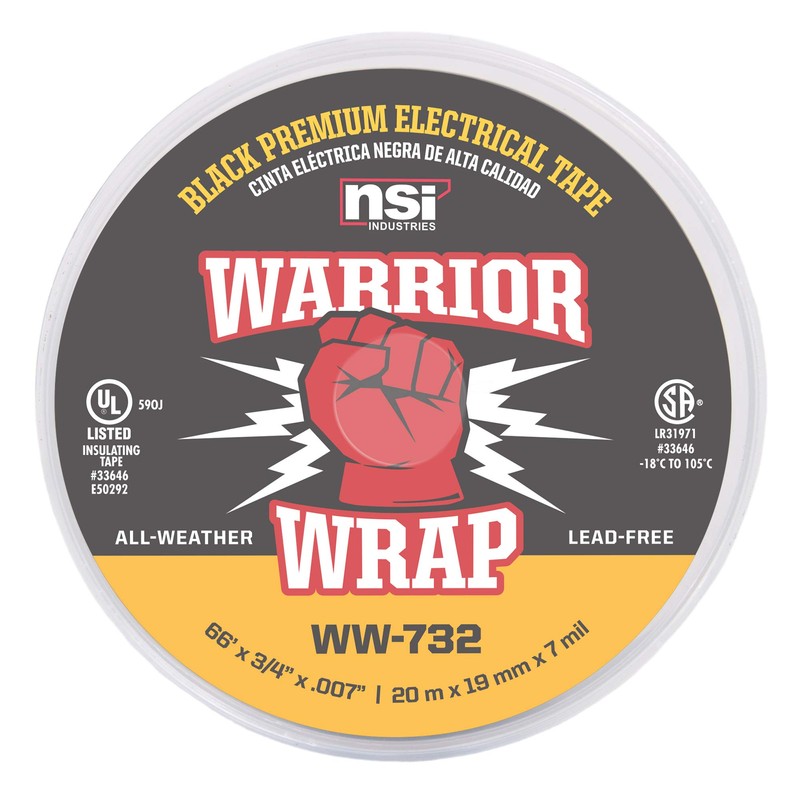 WarriorWrap Premium 3/4 in. x 66 ft. 7 mil Vinyl