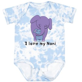 inktastic I Love My Noni Elephant Purple Blue Baby Bodysuit Newborn Tie Dye Blue 26d82