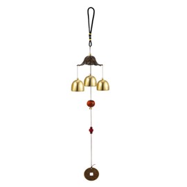 OKKRMGZ Feng Shui Wind Chimes for Good Luck Small Tibetan Brass Bells Windchimes Hanging Decor for Home Garden Outdoor Zen Campana de Viento Boho Asian Charms for Inside Outside Windstorm
