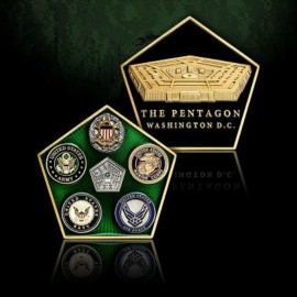 1.75"  THE PENTAGON SHAPE  WASHINGTON D.C. CHALLENGE COIN
