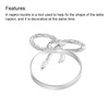 sourcing map Metal Napkin Rings, 6pcs Bow-knot Napkin Ring Holder