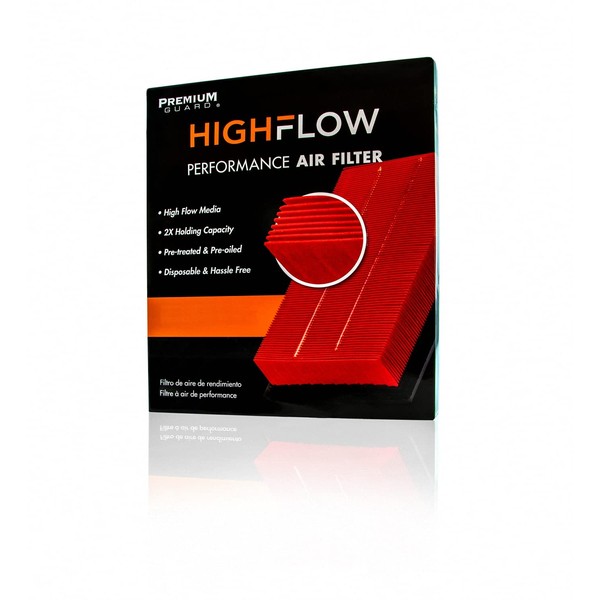 HIGHFLOW PA99239X, High Performance, Pre-Oiled Disposable Engine Air Filter | Fits 2019-17 Chevrolet Silverado 2500 HD, Silverado 3500 HD, 2019-17 GMC Sierra 2500 HD, Sierra 3500 HD