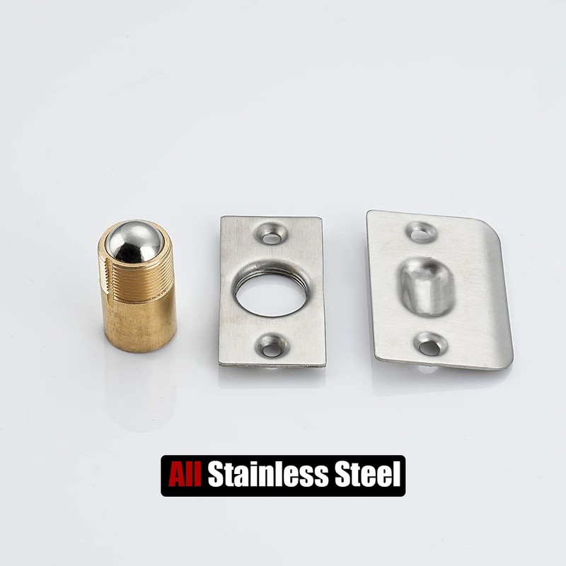 JQK Closet Door Ball Catch Hardware, Stainless Steel Catch Adjustable
