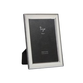 Tizo 8" X 10" Narrow Beaded Italian Silverplate Frame