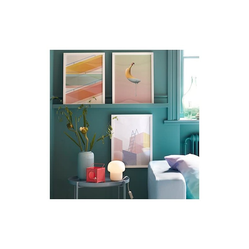 Ikea Tokabo Table lamp with LED Bulb Glass Opal 103.580.13