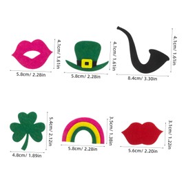 Operitacx 30-teiliges Selbstklebendes Kleeblatt-wandaufkleber-set Aus Filz Zum St. Patricks Day Irisches Festival-dekorationsset